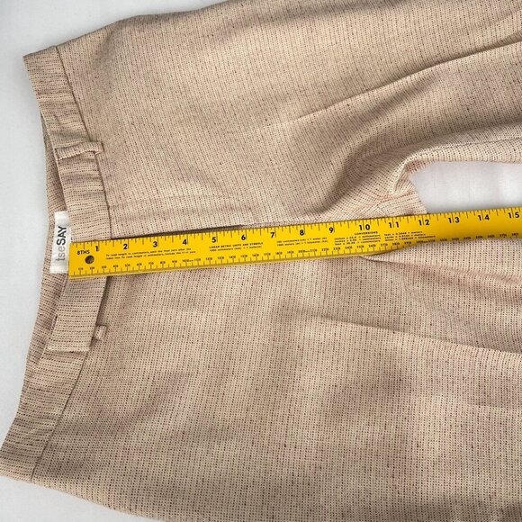 TseSay Womens Pants Wool Blend Beige Trousers Straight Leg Made In USA Size 10 - Picture 7 of 10